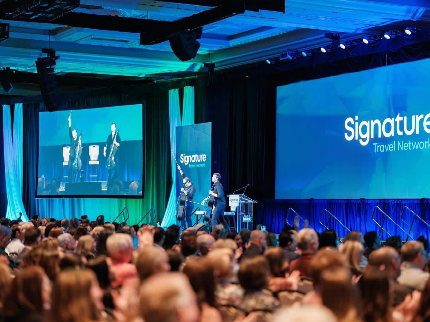 Vincent Events leadership attending the Signature Travel Network national conference general session